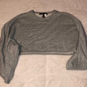 Grey Crop Sweater